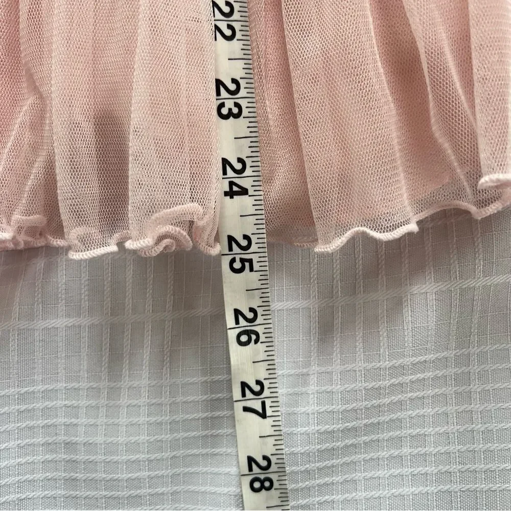 Jona Michelle Pink Tiered Embellished Girls Formal Pink Sleeveless Dress SZ 5